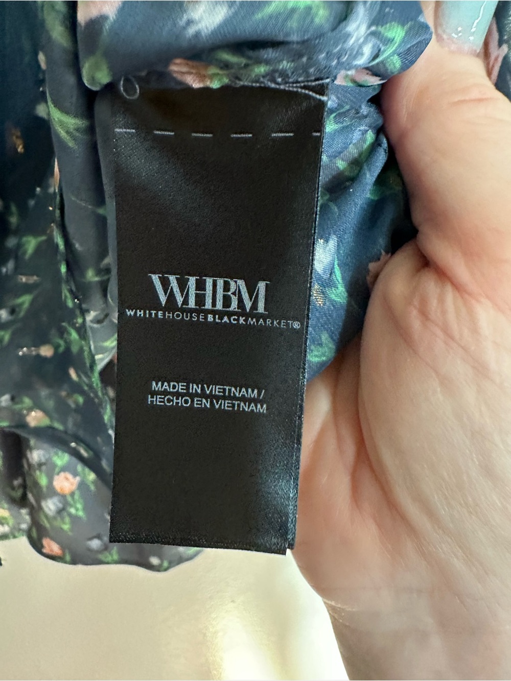 White House Black Market Teal Floral Sheer Blouse & Matching Tank, Large - Picture 7 of 10